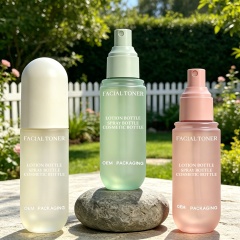Luxury PET Plastic Cosmetic Pump Packaging Bottle Custom Pill Capsule Shaped Body Fine Mist Spray Bottles