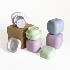 Oem Cosmetic Body Butter Jars 5g 10g 30g 50g Plastic Square Face Cream Container for Skincare Packaging