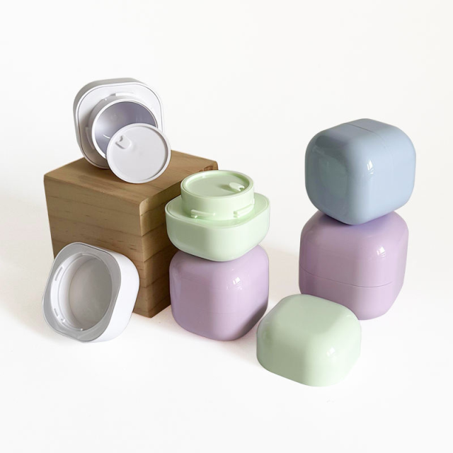 Oem Cosmetic Body Butter Jars 5g 10g 30g 50g Plastic Square Face Cream Container for Skincare Packaging