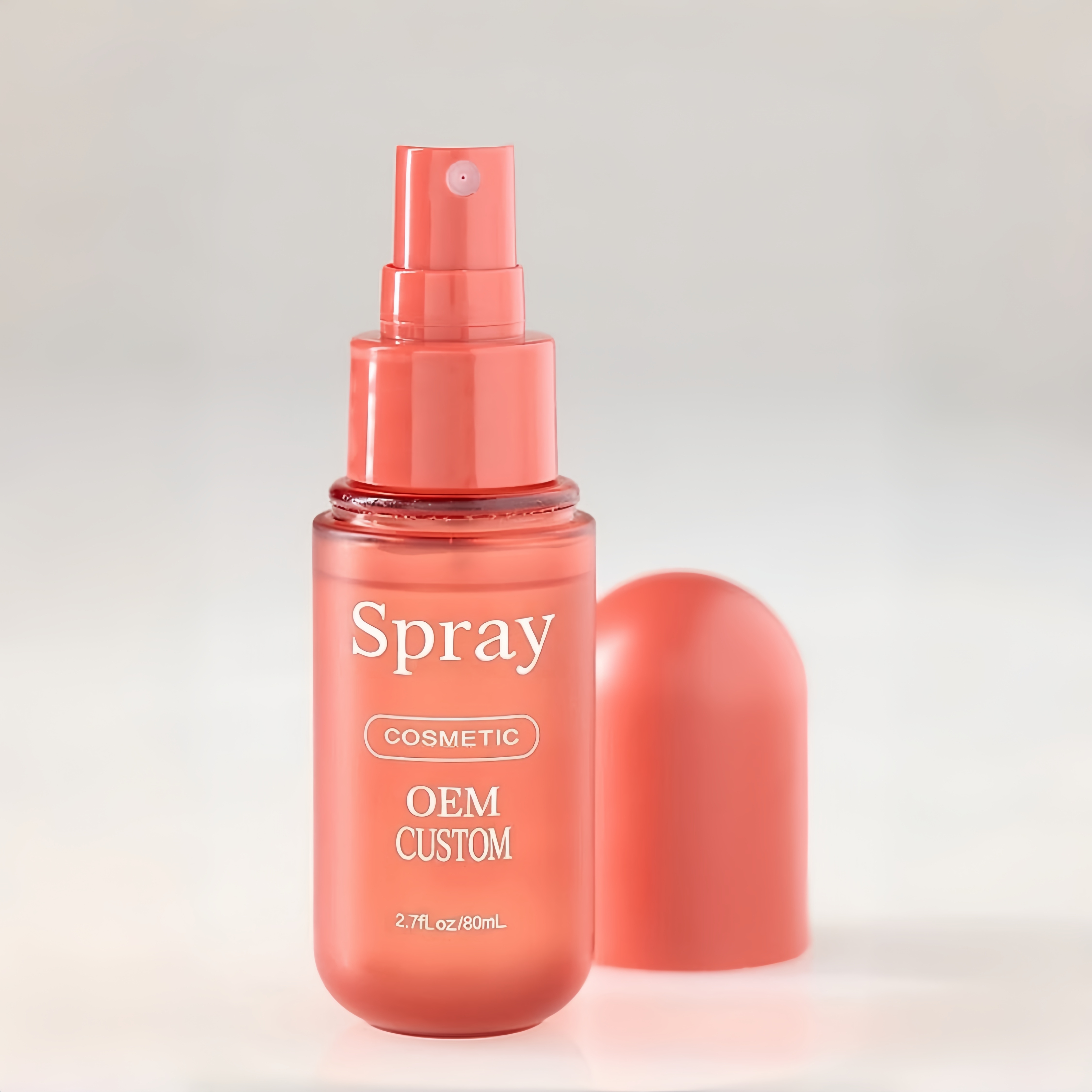 Luxury PET Plastic Cosmetic Pump Packaging Bottle Custom Pill Capsule Shaped Body Fine Mist Spray Bottles