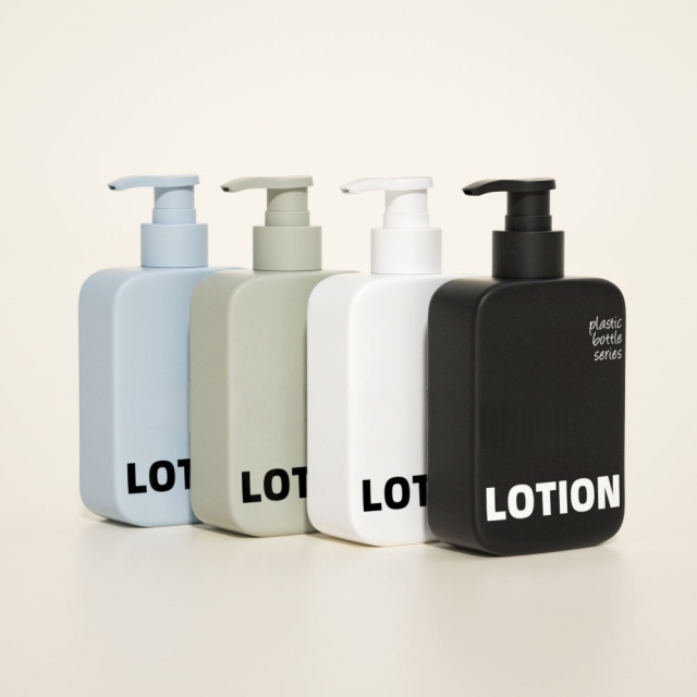 Luxury Empty Plastic 250ml 350ml 500ml Custom Rectangular Square Body Wash Lotion Shampoo and Conditioner Bottles