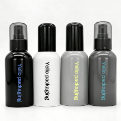 Custom Refillable Round Empty Plastic Body Mist Spray Bottle 100ml 120ml Luxury Cosmetic Packaging for Hair Facial Toner