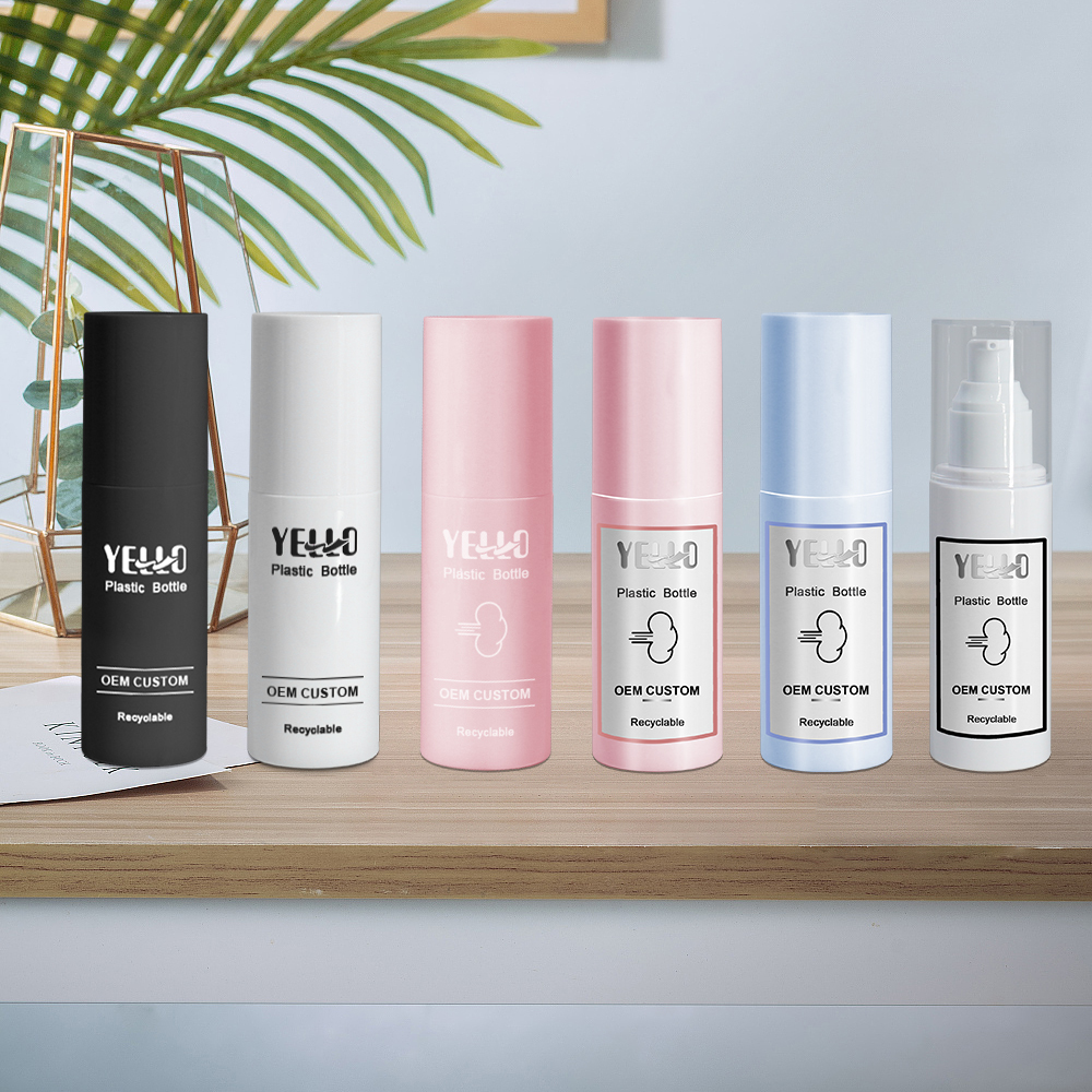 Custom Empty White Black Pink PET Plastic Hair Body Face Cosmetic Fine Mist Pump Spray Bottle 30ml 50ml 60ml 100ml 120ml 150ml