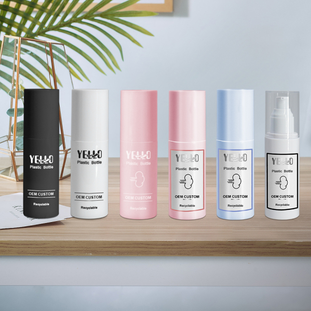 Custom Empty White Black Pink PET Plastic Hair Body Face Cosmetic Fine Mist Pump Spray Bottle 30ml 50ml 60ml 100ml 120ml 150ml