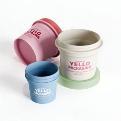 Wholesale Eco Friendly Cosmetic Jars 50g 100g 200g 250g Frosted Plastic Cosmetic Ice Cream Containers Packaging