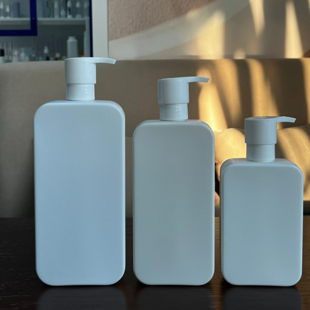 Luxury Empty Plastic 250ml 350ml 500ml Custom Rectangular Square Body Wash Lotion Shampoo and Conditioner Bottles