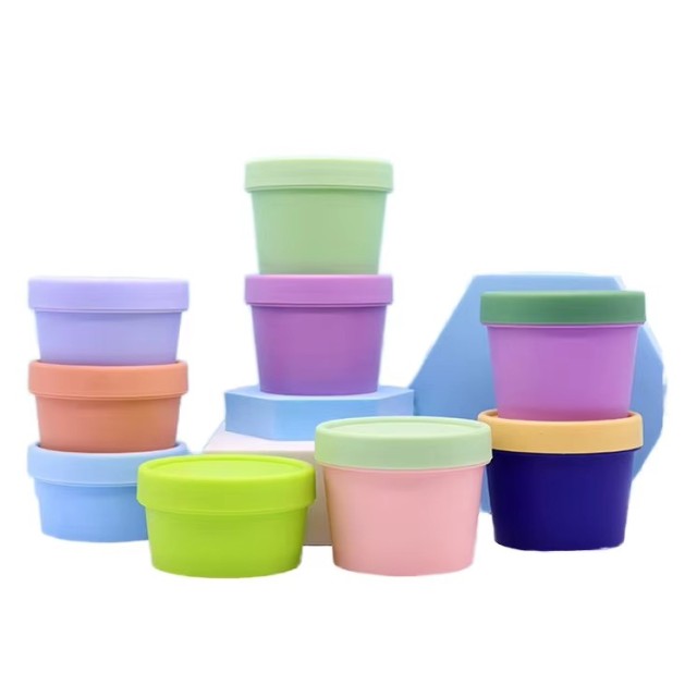 Wholesale Eco Friendly Cosmetic Jars 50g 100g 200g 250g Frosted Plastic Cosmetic Ice Cream Containers Packaging