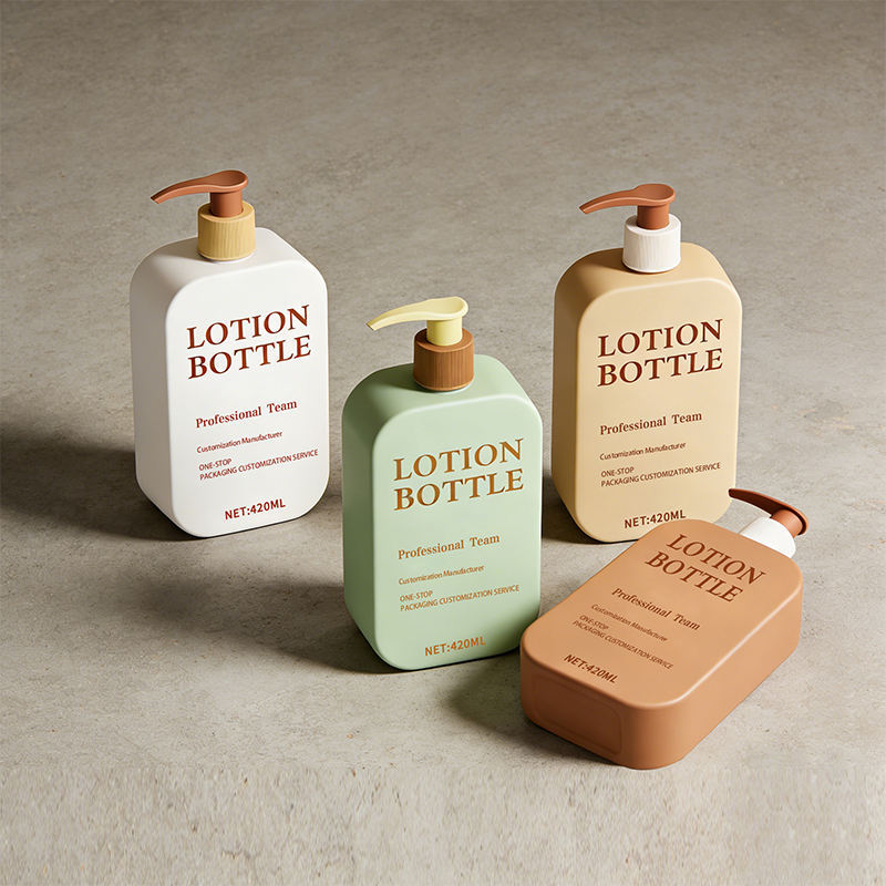 Luxury Empty Plastic 250ml 350ml 500ml Custom Rectangular Square Body Wash Lotion Shampoo and Conditioner Bottles