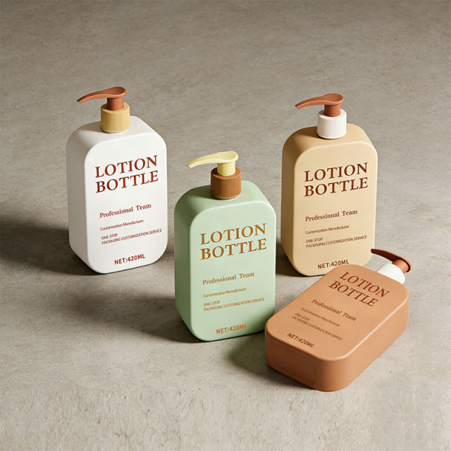 Luxury Empty Plastic 250ml 350ml 500ml Custom Rectangular Square Body Wash Lotion Shampoo and Conditioner Bottles