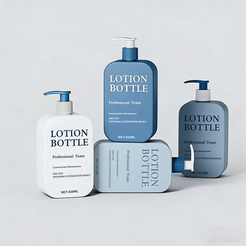 Luxury Empty Plastic 250ml 350ml 500ml Custom Rectangular Square Body Wash Lotion Shampoo and Conditioner Bottles