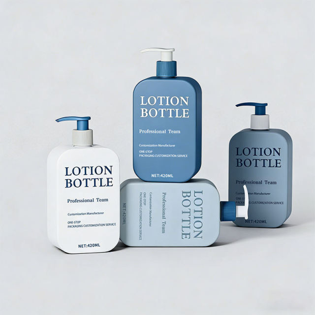 Luxury Empty Plastic 250ml 350ml 500ml Custom Rectangular Square Body Wash Lotion Shampoo and Conditioner Bottles