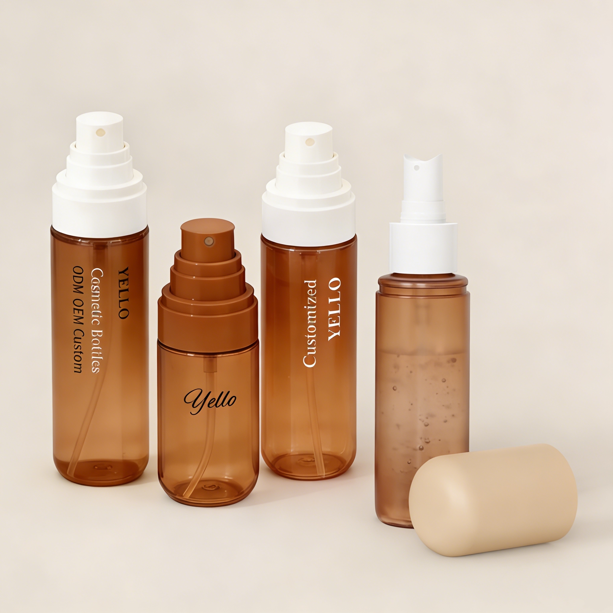 PET Luxury Refillable 30ml 50ml 80ml 100ml Fine Mist Cosmetic Spray Bottle for Facial Toner Hair Body Skincare Packaging