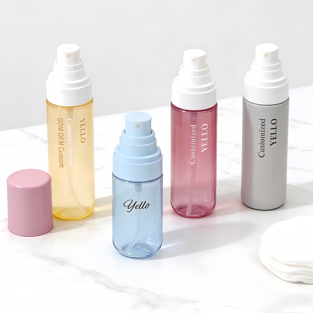 PET Luxury Refillable 30ml 50ml 80ml 100ml Fine Mist Cosmetic Spray Bottle for Facial Toner Hair Body Skincare Packaging