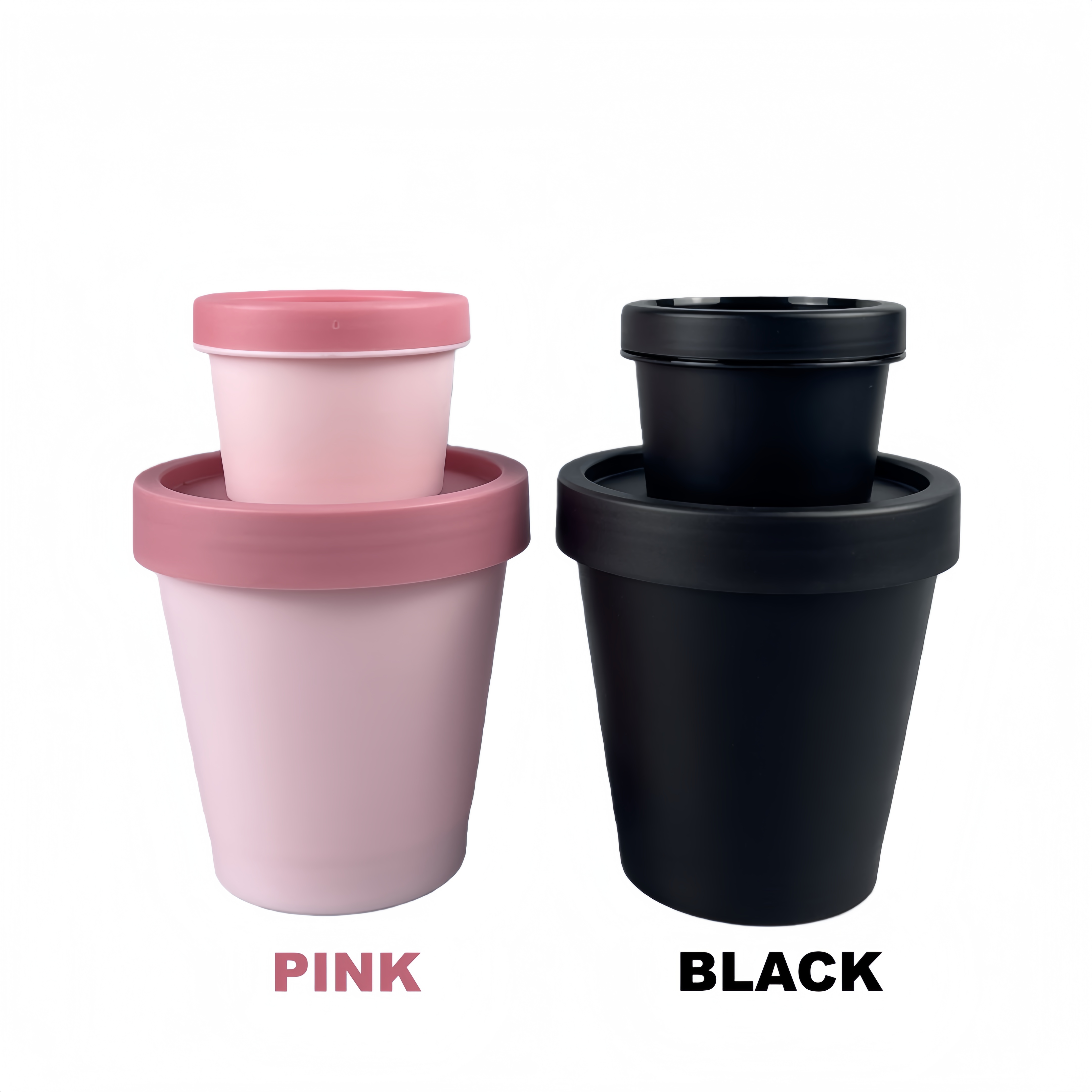 Wholesale Eco Friendly Cosmetic Jars 50g 100g 200g 250g Frosted Plastic Cosmetic Ice Cream Containers Packaging