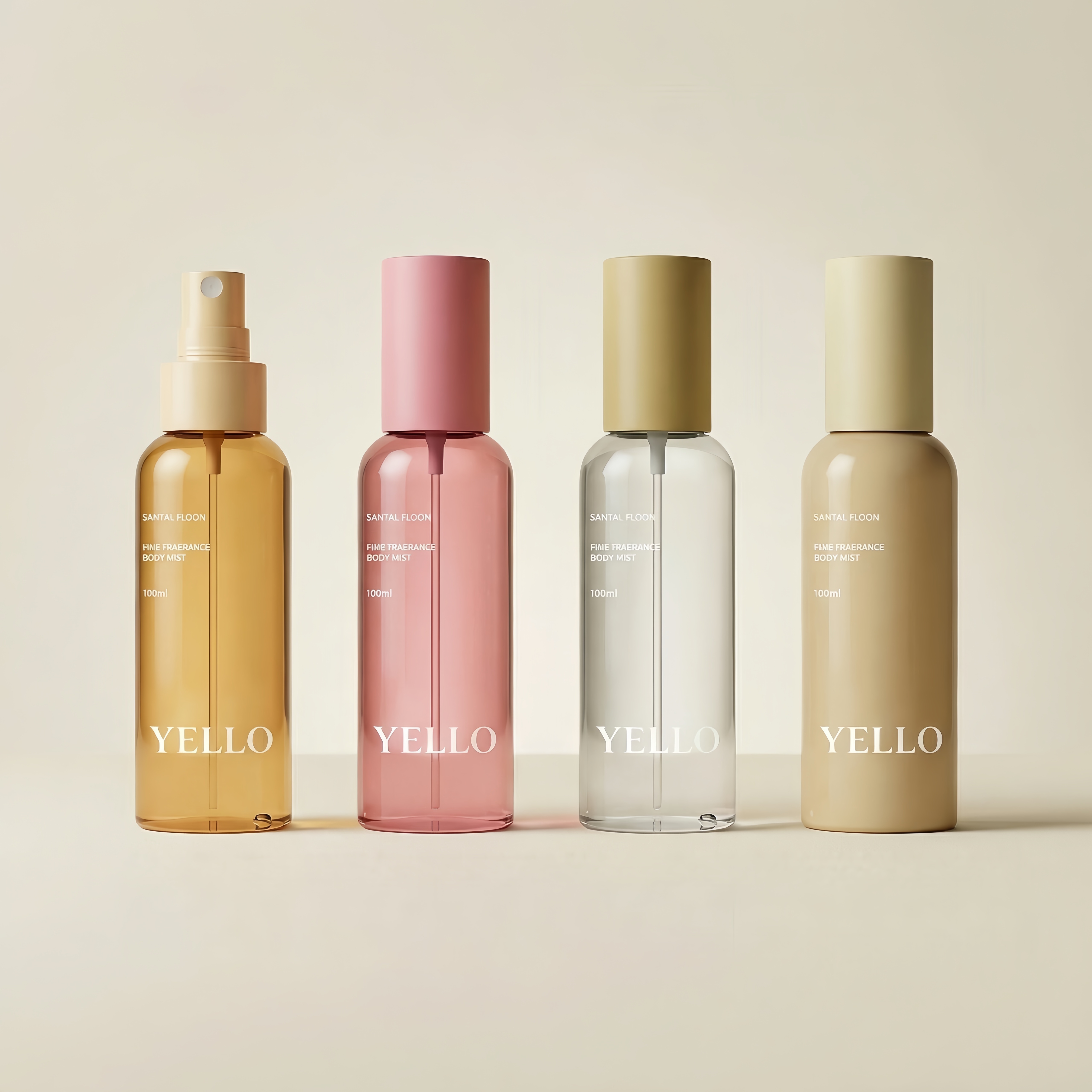 Multi Volume 100ml 150ml PET Round Body Fine Mist Spray Bottle Custom Body Lotion Bottle for Cosmetic Packaging