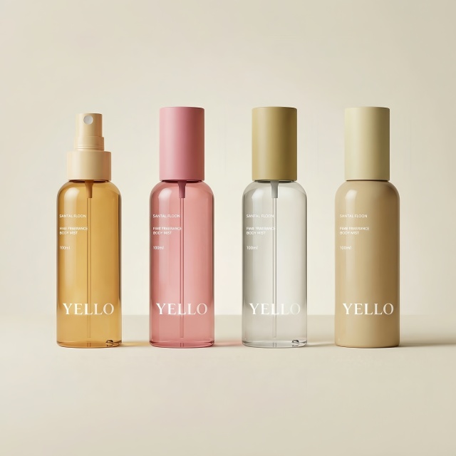Multi Volume 100ml 150ml PET Round Body Fine Mist Spray Bottle Custom Body Lotion Bottle for Cosmetic Packaging