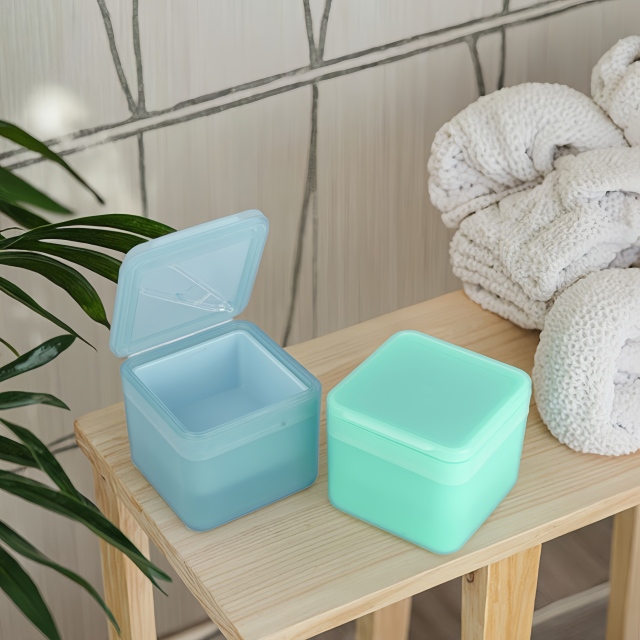 Custom 300ml PP Plastic Cosmetic Facial Toner Cotton Pad Jar Storage Box Skincare Container with Tweezers and Flip Lid