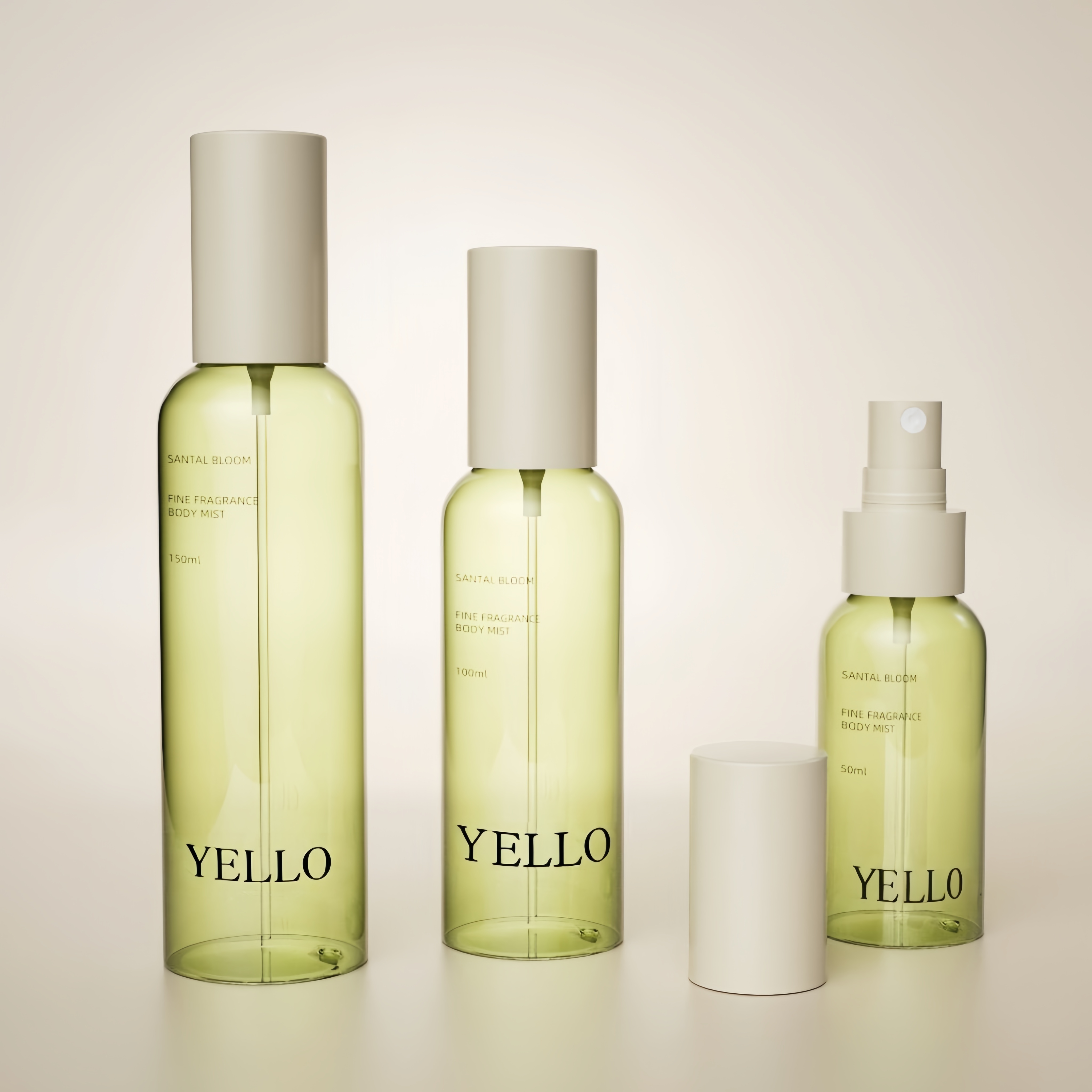 Multi Volume 100ml 150ml PET Round Body Fine Mist Spray Bottle Custom Body Lotion Bottle for Cosmetic Packaging