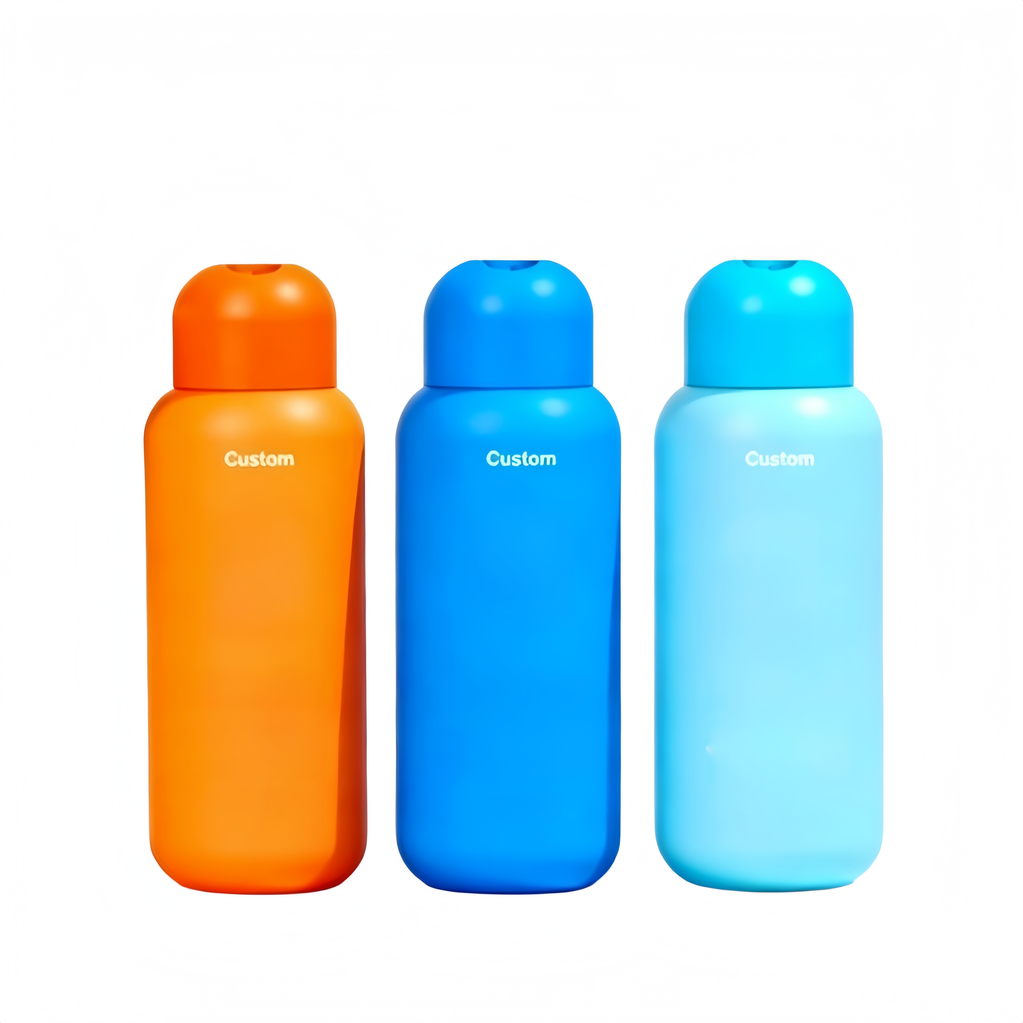 High End Round HDPE Matte Shower Gel Hair Conditioner Plastic Shampoo Bottle with Round Disc Cap
