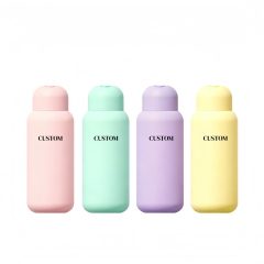High End Round HDPE Matte Shower Gel Hair Conditioner Plastic Shampoo Bottle with Round Disc Cap