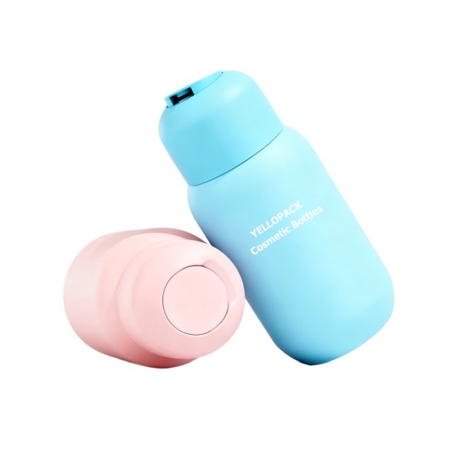 High End Round HDPE Matte Shower Gel Hair Conditioner Plastic Shampoo Bottle with Round Disc Cap