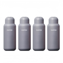 High End Round HDPE Matte Shower Gel Hair Conditioner Plastic Shampoo Bottle with Round Disc Cap
