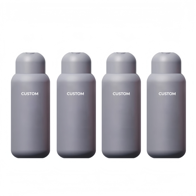 High End Round HDPE Matte Shower Gel Hair Conditioner Plastic Shampoo Bottle with Round Disc Cap