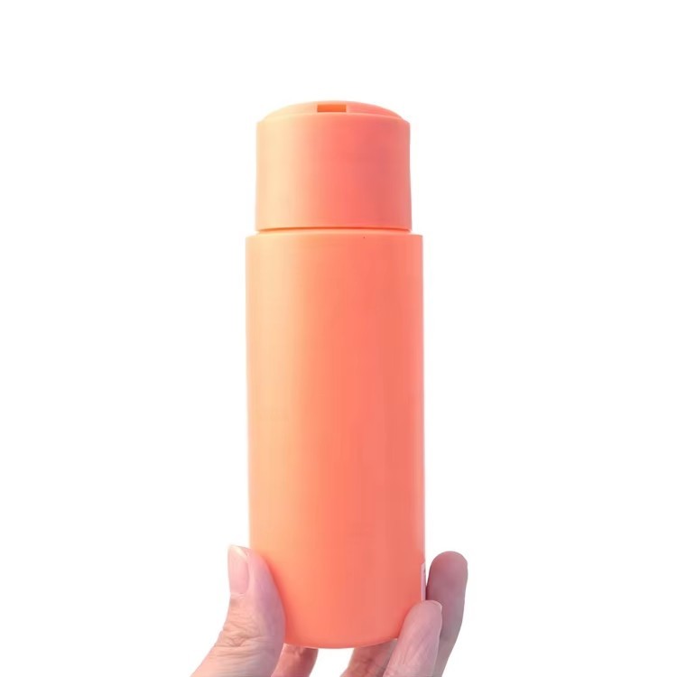 High End Round HDPE Matte Shower Gel Hair Conditioner Plastic Shampoo Bottle with Round Disc Cap