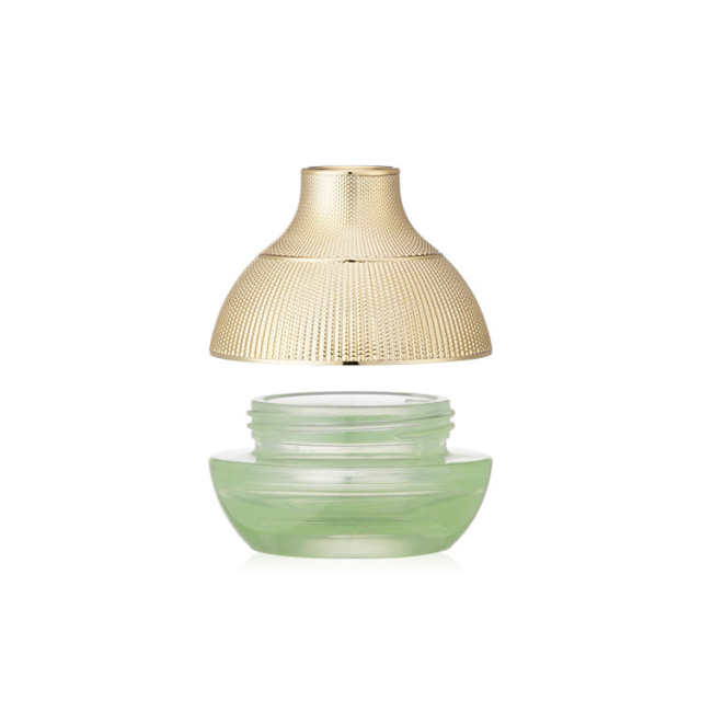 Cosmetic Glass Pump Vacuum Cosmetic Bottle with Crown Cap Empty Lotion Airless Bottle Cosmetics Jars Set