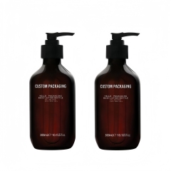 250ml 500ml Plastic Bottle PET Plastic Shampoo boston Round Bottle 8oz 16oz Bath Body Soap Foam Bath Amber Bottle