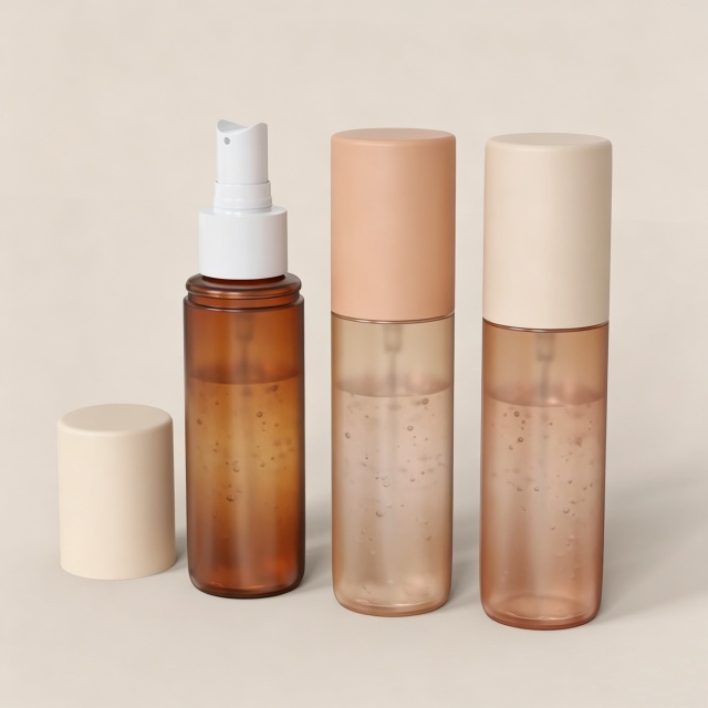 PET Luxury Refillable 80ml 100ml Fine Mist Cosmetic Spray Bottle for Facial Toner Hair Body Skincare Packaging