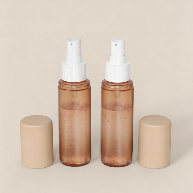 PET Luxury Refillable 80ml 100ml Fine Mist Cosmetic Spray Bottle for Facial Toner Hair Body Skincare Packaging