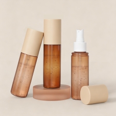PET Luxury Refillable 80ml 100ml Fine Mist Cosmetic Spray Bottle for Facial Toner Hair Body Skincare Packaging