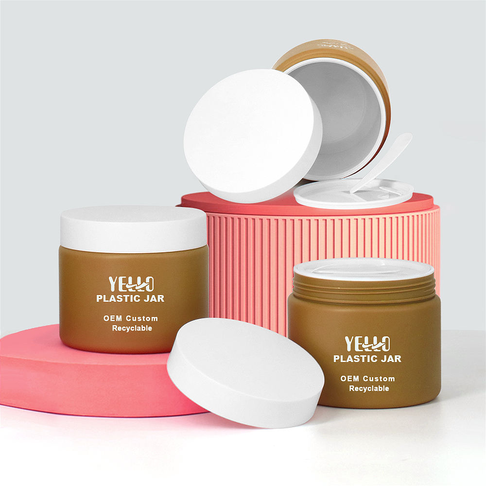 Wholesale Luxury Custom Plastic Cosmetic Cream Jars with Lids for Body Butter Face Cream Personal Brand