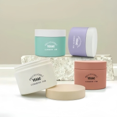 Wholesale Luxury Custom Plastic Cosmetic Cream Jars with Lids for Body Butter Face Cream Personal Brand
