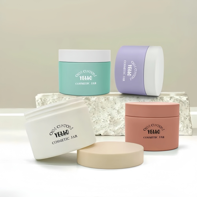 Wholesale Luxury Custom Plastic Cosmetic Cream Jars with Lids for Body Butter Face Cream Personal Brand