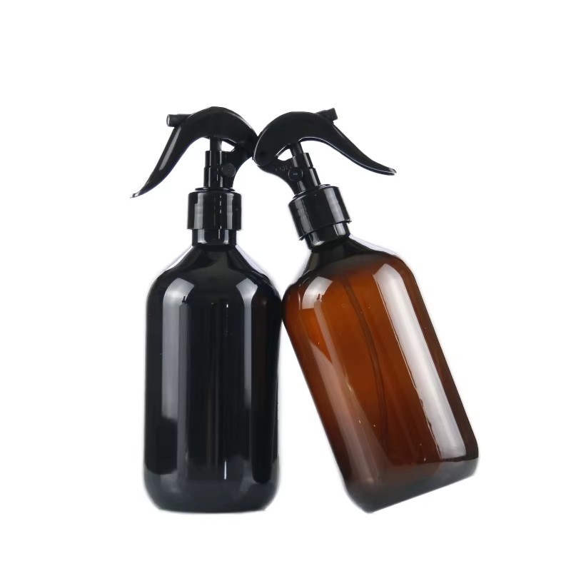 250ml 500ml Plastic Bottle PET Plastic Shampoo boston Round Bottle 8oz 16oz Bath Body Soap Foam Bath Amber Bottle