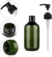 250ml 500ml Plastic Bottle PET Plastic Shampoo boston Round Bottle 8oz 16oz Bath Body Soap Foam Bath Amber Bottle