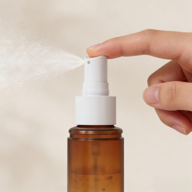 PET Luxury Refillable 80ml 100ml Fine Mist Cosmetic Spray Bottle for Facial Toner Hair Body Skincare Packaging