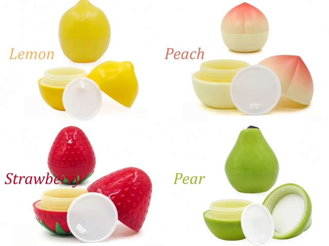 Custom 30g Cute Fruit Apple Shape Plastic Empty Cosmetic Jar Body Butter Containers Packaging for Baby Skincare