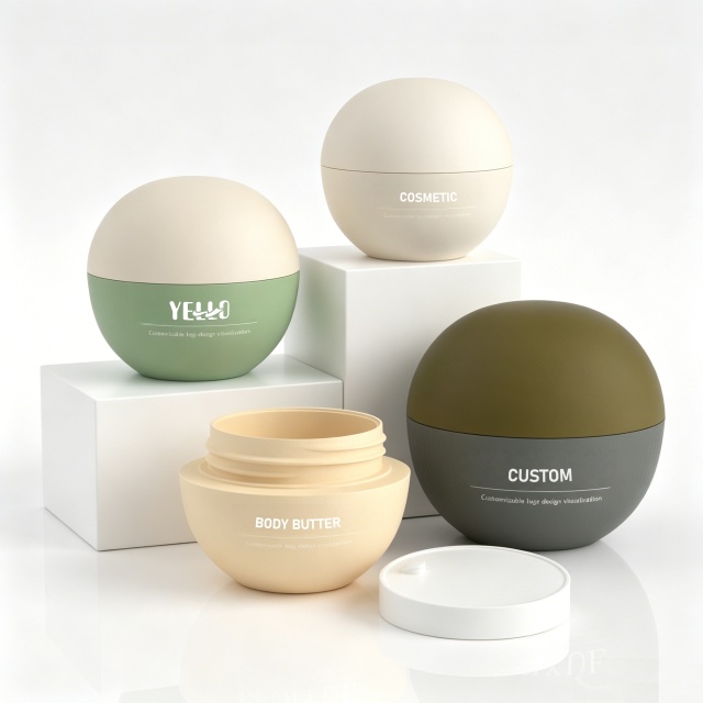 Refillable 30g 50g Screw Flip Cap Cream Bottles Cosmetics Plastic Clear Hair Mask Body Scrub Skincare Cream Jar with Lids