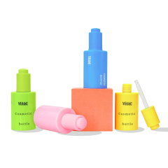 Customized Color Empty 30Ml Mini Size Thick Wall Petg Plastic Dropper Bottle for Serum With Press Dropper