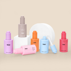 Customized Color Empty 30Ml Mini Size Thick Wall Petg Plastic Dropper Bottle for Serum With Press Dropper