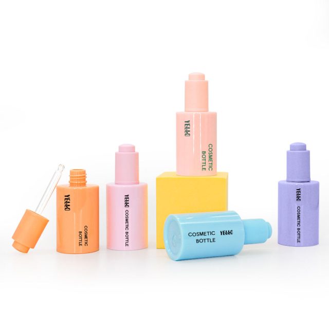 Customized Color Empty 30Ml Mini Size Thick Wall Petg Plastic Dropper Bottle for Serum With Press Dropper