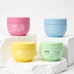 Luxury Custom Empty PET Plastic Double Wall Face Body Butter Cream Container 100g PCR Cosmetic Jars With Lids