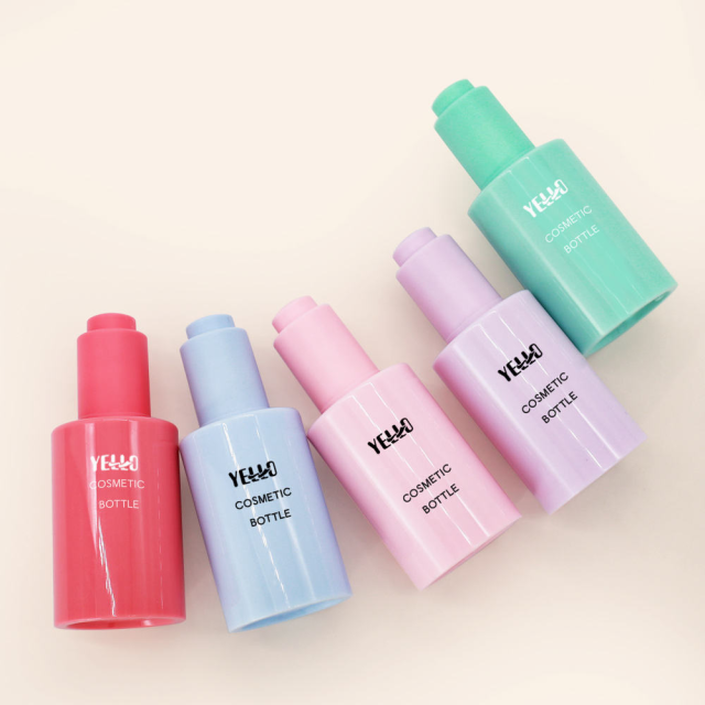 Customized Color Empty 30Ml Mini Size Thick Wall Petg Plastic Dropper Bottle for Serum With Press Dropper