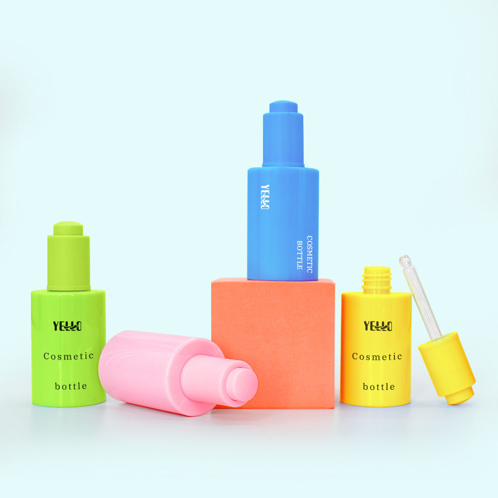 Customized Color Empty 30Ml Mini Size Thick Wall Petg Plastic Dropper Bottle for Serum With Press Dropper