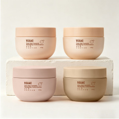 Luxury Custom Empty PET Plastic Double Wall Face Body Butter Cream Container 100g PCR Cosmetic Jars With Lids