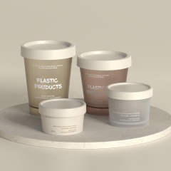 Plastic PP Screw Top 50g Cream Jar for Facial Body Scrub Personal Care 100g Skincare Cream Container 200g Hair Mask Jar