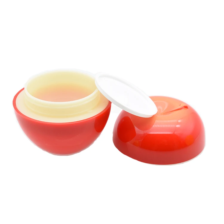 Custom 30g Cute Fruit Apple Shape Plastic Empty Cosmetic Jar Body Butter Containers Packaging for Baby Skincare